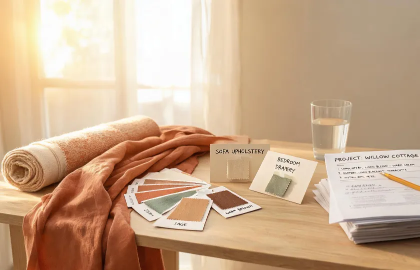 Romo interior fabric planning scene