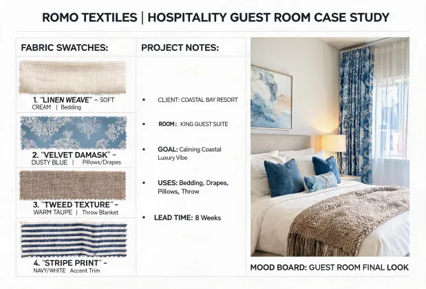 Romo Hospitality guest rooms fabric case