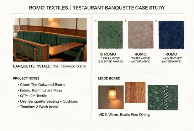Romo Restaurant banquettes fabric case